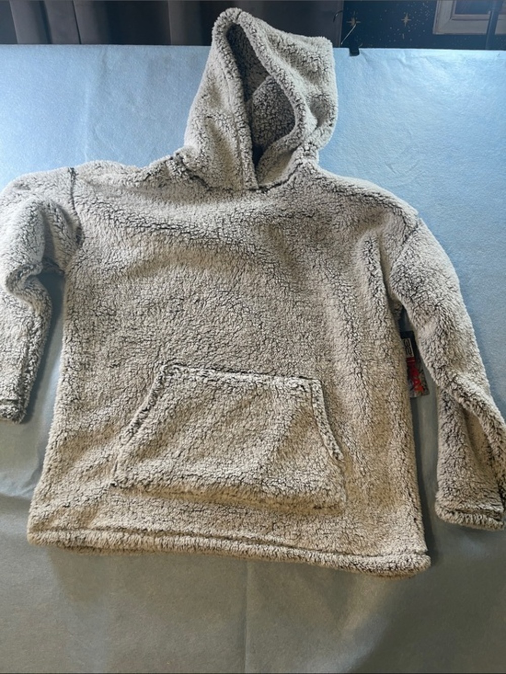 32 Degrees Cream Sherpa Hooded Pullover